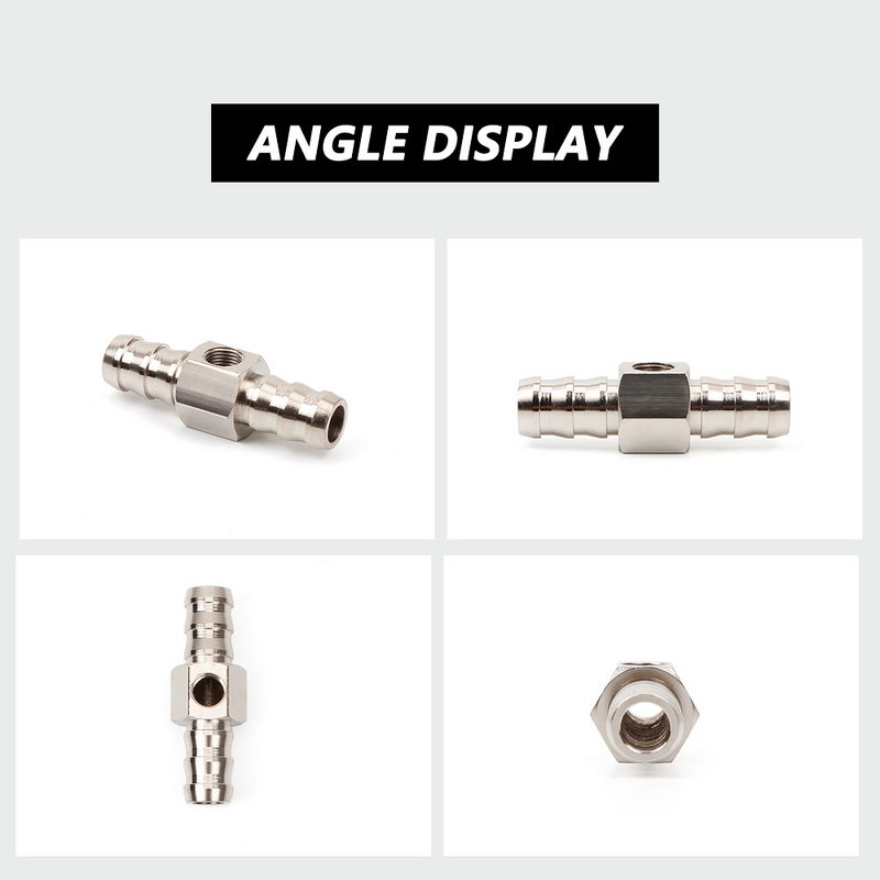 T-Shaped Barb Connector Supplier - 3/8 1/2 Fuel Pressure Gauge