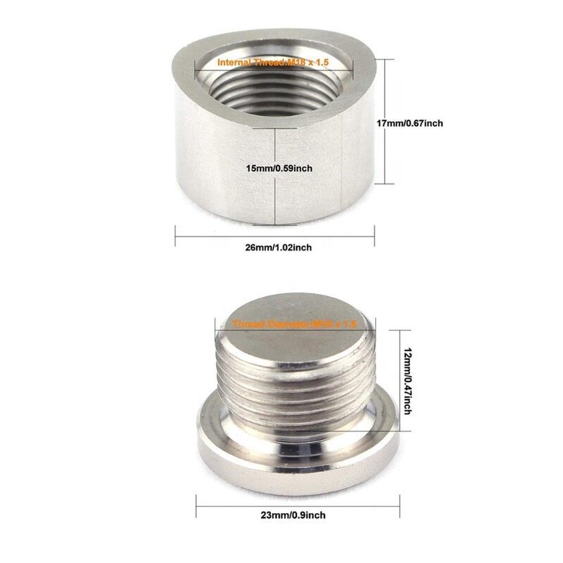 O2 Sensor Weld Kit Factory - Stainless Steel M18X1.5 Bung
