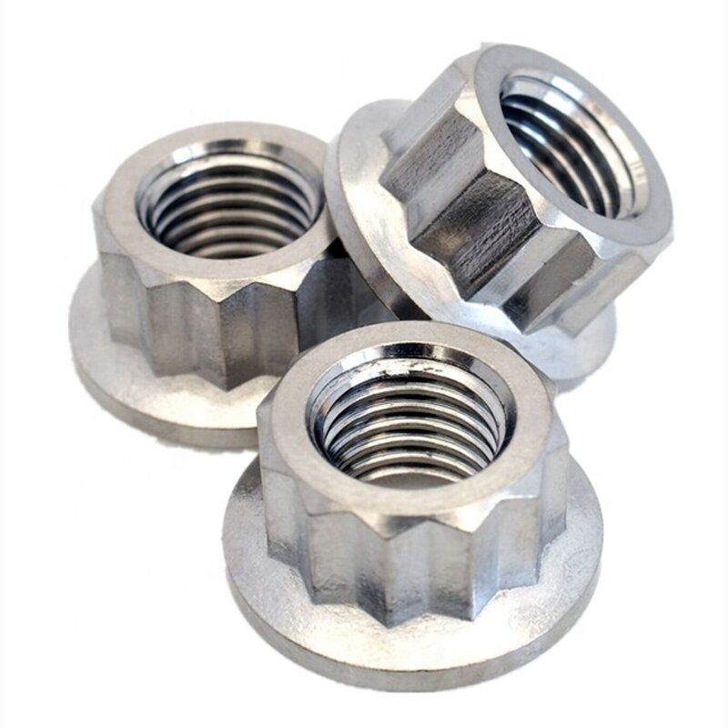 Titanium Flange Nut Manufacturer - M10 X 1.25 Bi Hex 12 Point