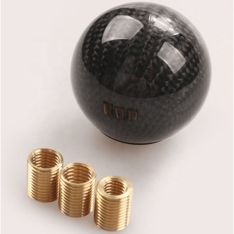 Gear Shift Knob Manufacturer - Real Carbon Fiber Round Ball