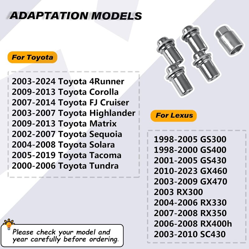 Wheel Lock Lug Nuts Factory - for Toyota 4Runner Corolla
