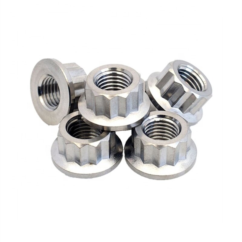 Titanium Flange Nut Manufacturer - M10 X 1.25 Bi Hex 12 Point