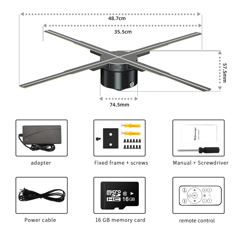 3D Holographic Fan Factory - OEM/ODM Advertising Display