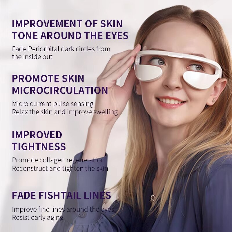 Eye Care Massager Manufacturer - 3D Vibration Red Light Heating Spa