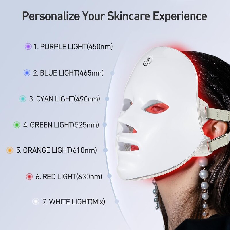 LED Face Mask Manufacturer - Wireless 7 Color Light Therapy