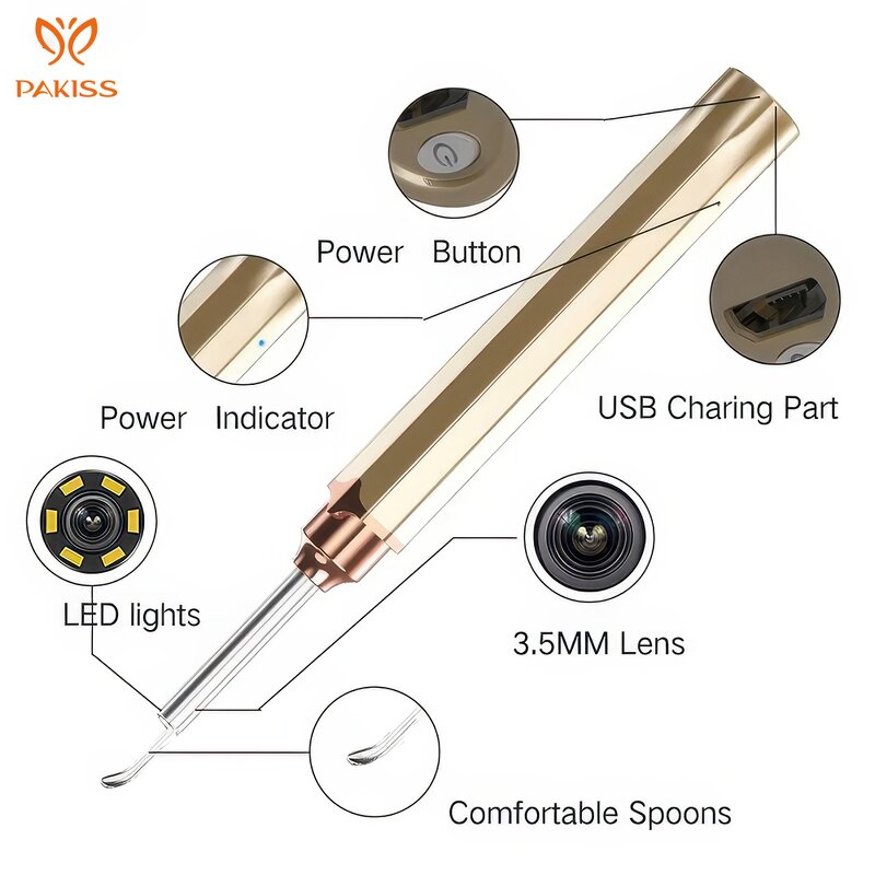 Otoscope Ear Wax Remover Manufacturer - 1080P Wireless Endoscope Spoon Pick Cleaning