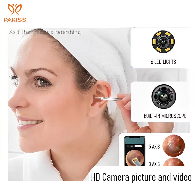 Ear Endoscope Camera Manufacturer - HD LED Camera Tool Cleaning Wax Pick Kit