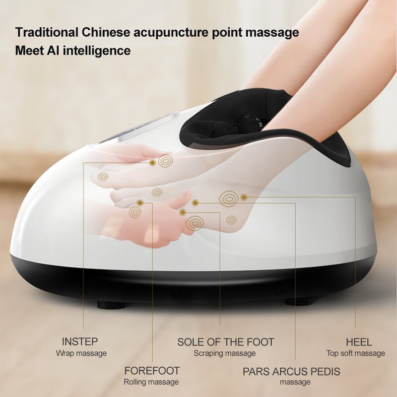Air Compression Foot Massager Manufacturer - 6D with Heat Shiatsu 3 Level Kneading