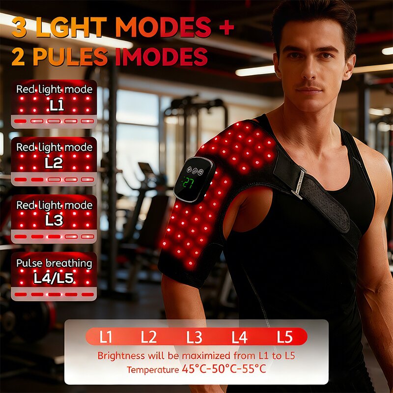 Red Light Therapy Shoulder Massager Factory - Infrared Heating Vibration Pad