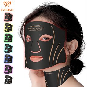 LED Facial & Neck Mask Factory - New 7 Color Silicone Soft Red Light