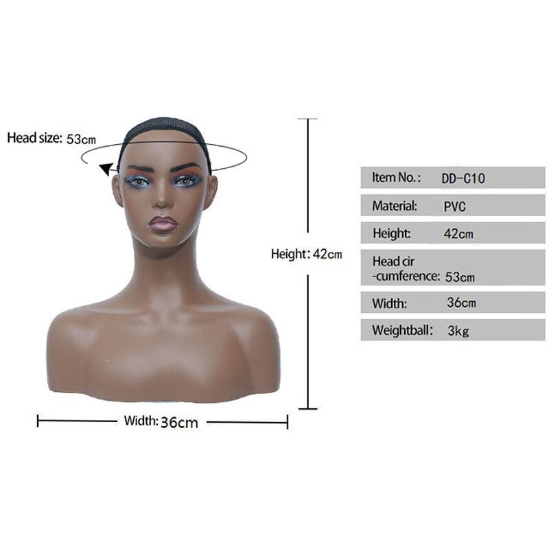 Wig Display Head Manufacturer - Realistic PVC OEM
