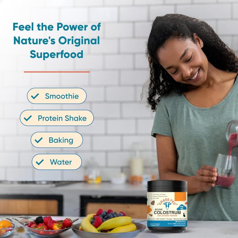 Colostrum Powder Supplier - OEM/ODM 130g Protein Powder Grass Fed Bovine Immune Support