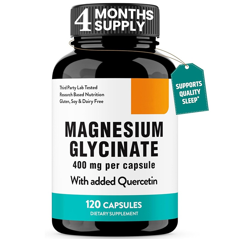 Quercetin Capsule Factory - OEM Herbal Supplements 400mg Magnesium Glycinate Sleep