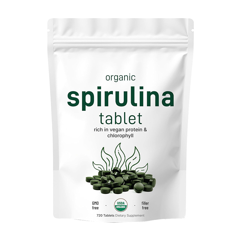 Spirulina Tablet Factory - OEM Organic 120 Servings Protein Colon Health Digestive