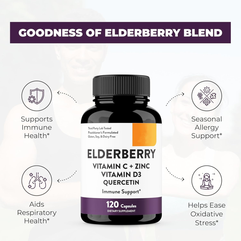 Elderberry Capsule Manufacturer - OEM ODM 6in1 Vitamin C Zinc Immune Respiratory Support