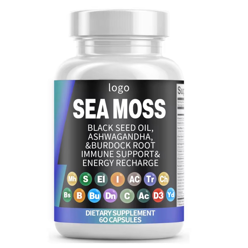 Seaweed Oil Capsule Supplier - OEM 3000mg Black Seed Oil Multimineral Turmeric ACV