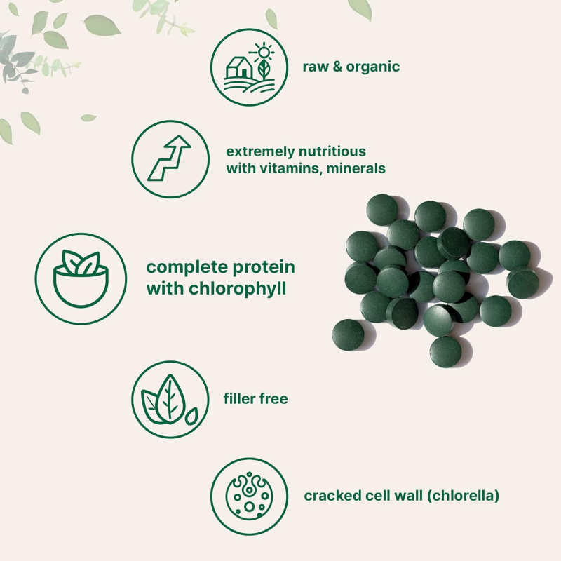 Spirulina Tablet Supplier - Bulk OEM Digestive Supplement Broken Cell Wall Chlorophyll