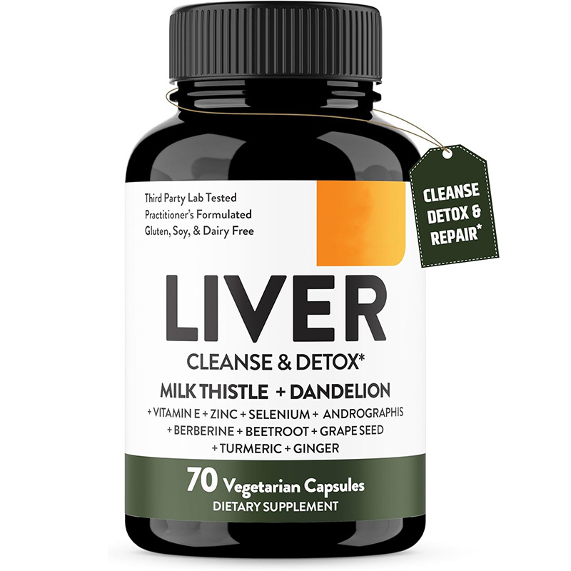 Liver Cleanse Capsule Factory - OEM 70 Vegetarian 11-in-1 Milk Thistle Dandelion Detox