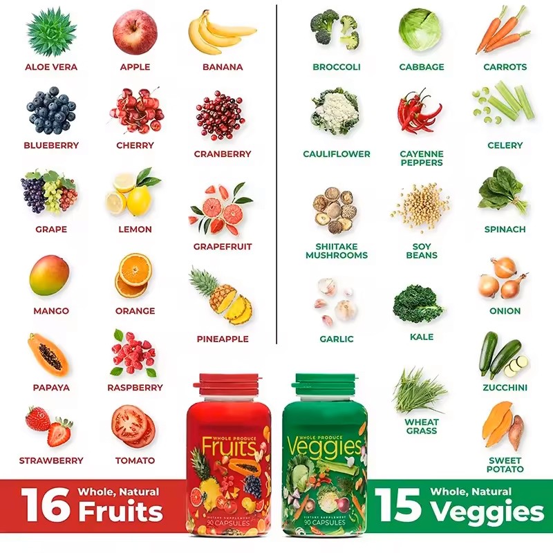 Superfood Capsule Manufacturer - Bulk OEM Private Label Organic Fruit Vegetable Vegetarian