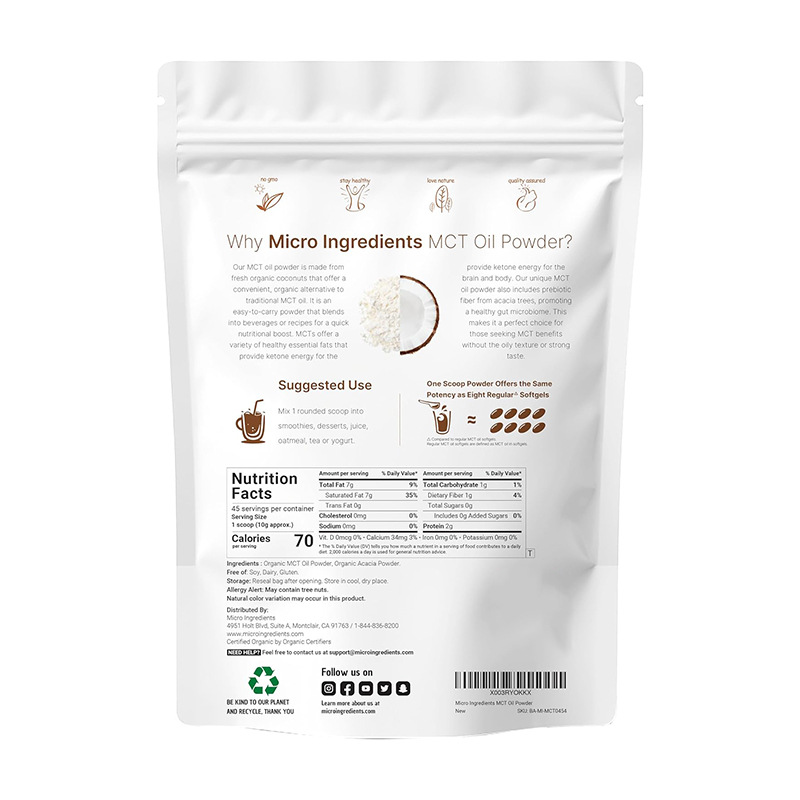 Prebiotic Powder Manufacturer - OEM Fiber & MCT Oil Antioxidant Intestinal Flora Adult