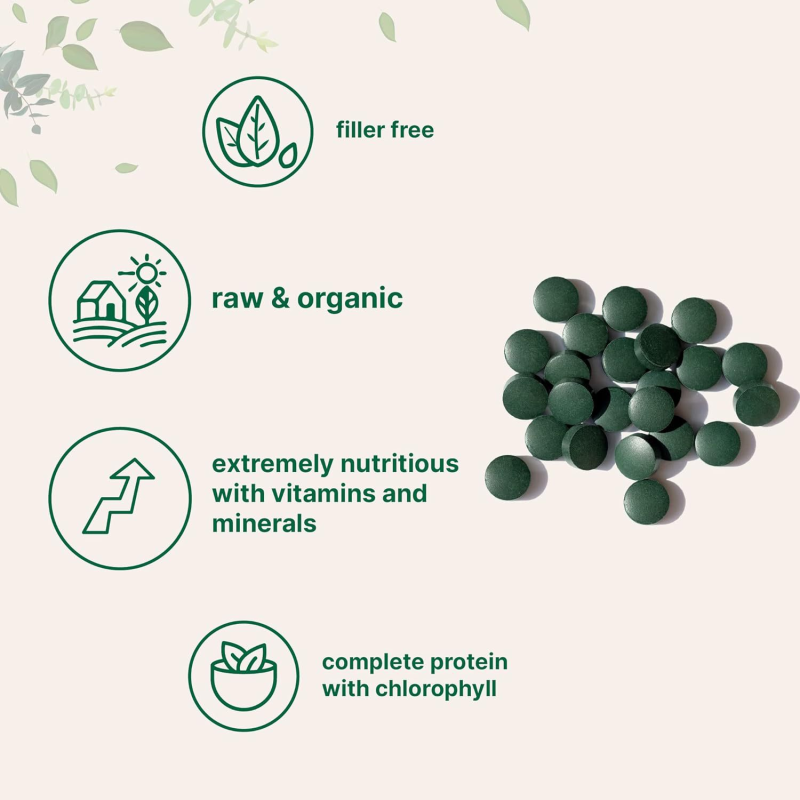 Spirulina Tablet Factory - OEM Organic 120 Servings Protein Colon Health Digestive