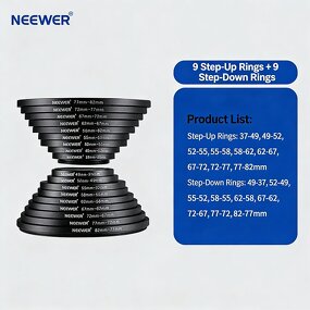 Filter Adapter Rings Manufacturer - 18pcs 37-82mm