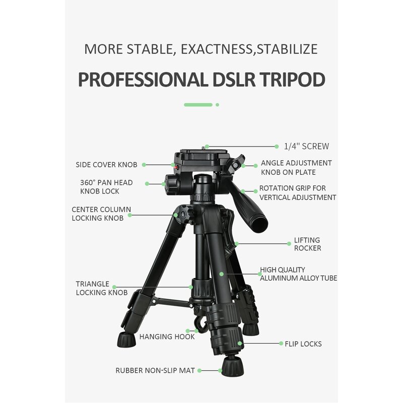 Phone Tripod Manufacturer - 63cm Aluminum OEM