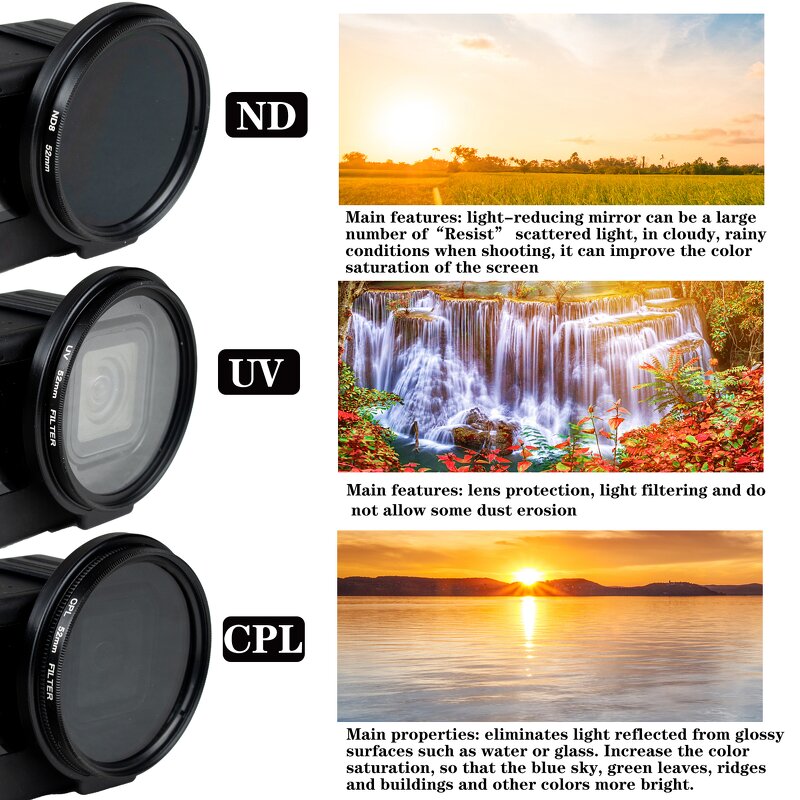 Camera Filter Kit Manufacturer - UV CPL ND OEM