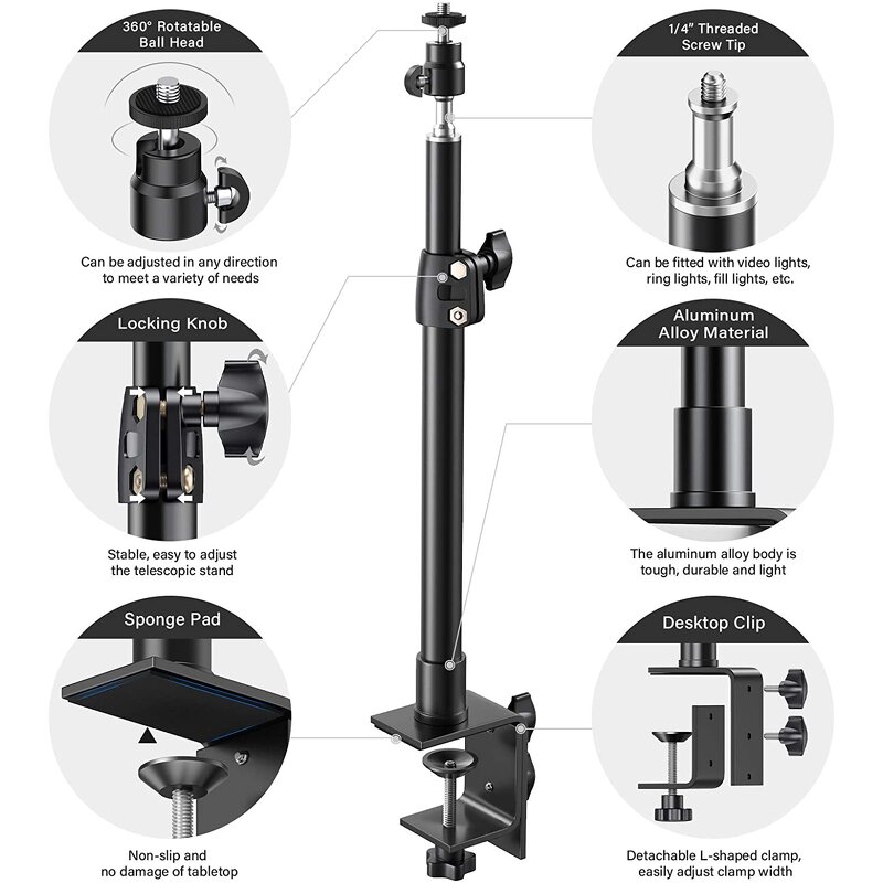 Light Stand Manufacturer - Aluminum C-Clamp OEM