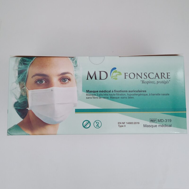 Face Mask Box Factory - Custom Printed Rectangle 50pcs Disposable 3-Ply