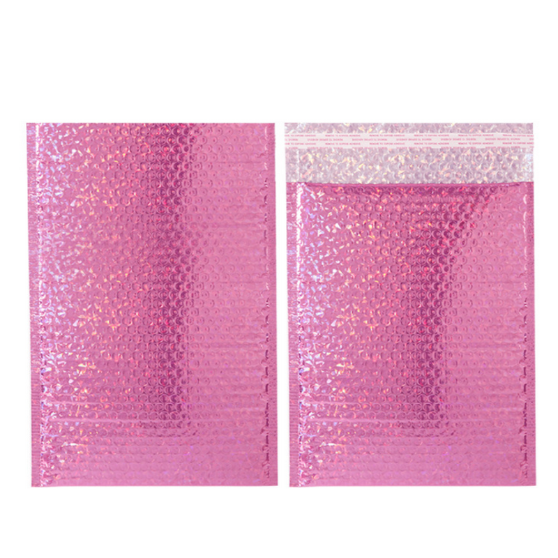Metallic Foiled Bubble Envelope Manufacturer - Biodegradable Pink for Food Candy Industries