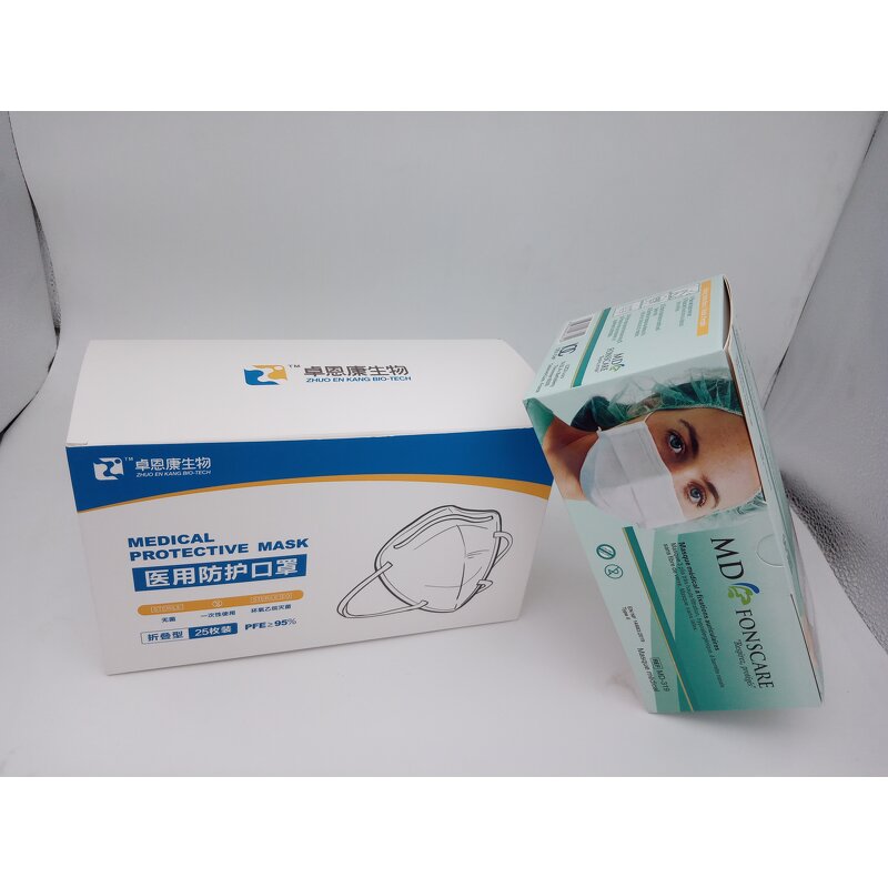 Disposable Mask Box Manufacturer - Custom Printed Rectangle 50pcs Recyclable