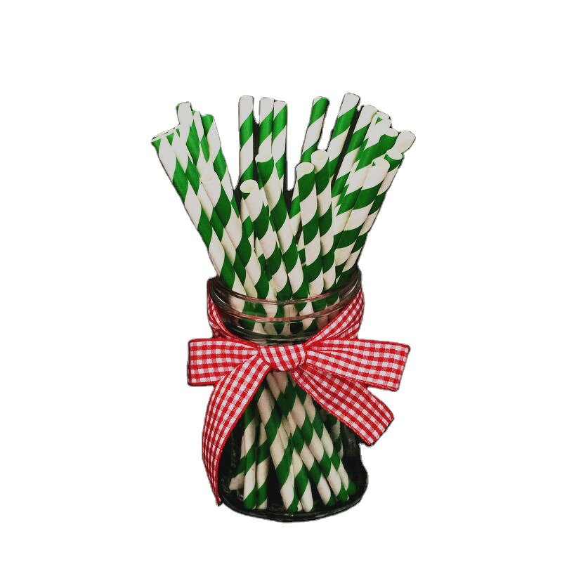 Disposable Paper Straws Manufacturer - Best Selling Christmas Printed Colorful