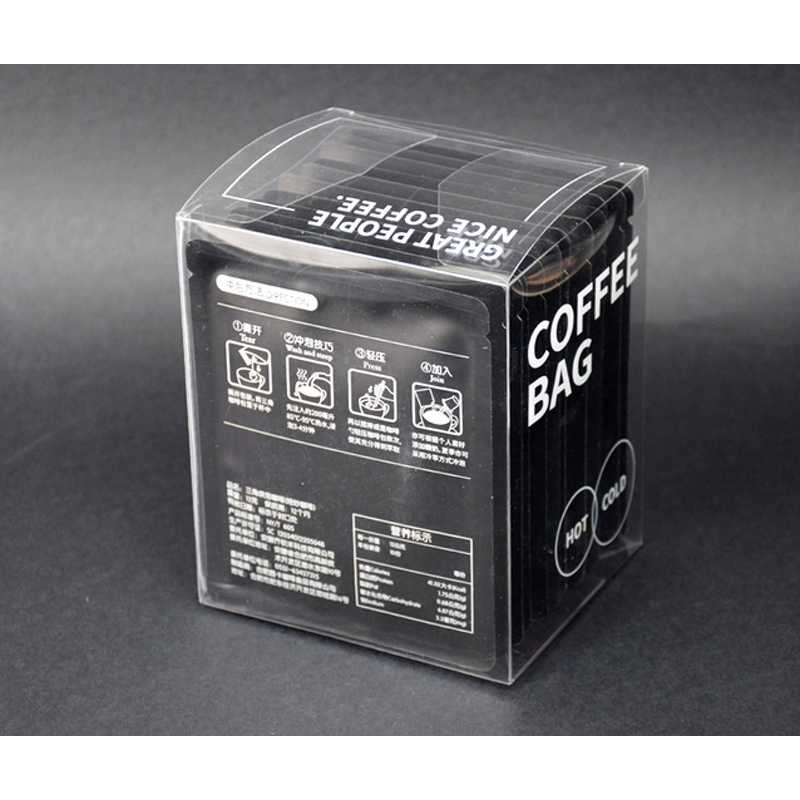 Clear PVC Coffee Filter Box Manufacturer - Transparent Hanging Ear Packaging