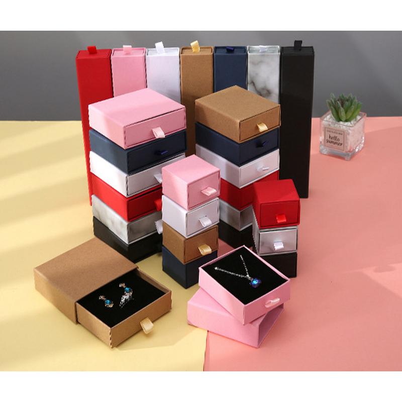 Velvet Jewelry Box Factory - Custom Logo Luxuray Sliding Drawer Packaging