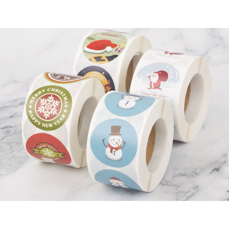 Packaging Labels Stickers Manufacturer - Custom Clear Logo Round Christmas Vinyl PVC