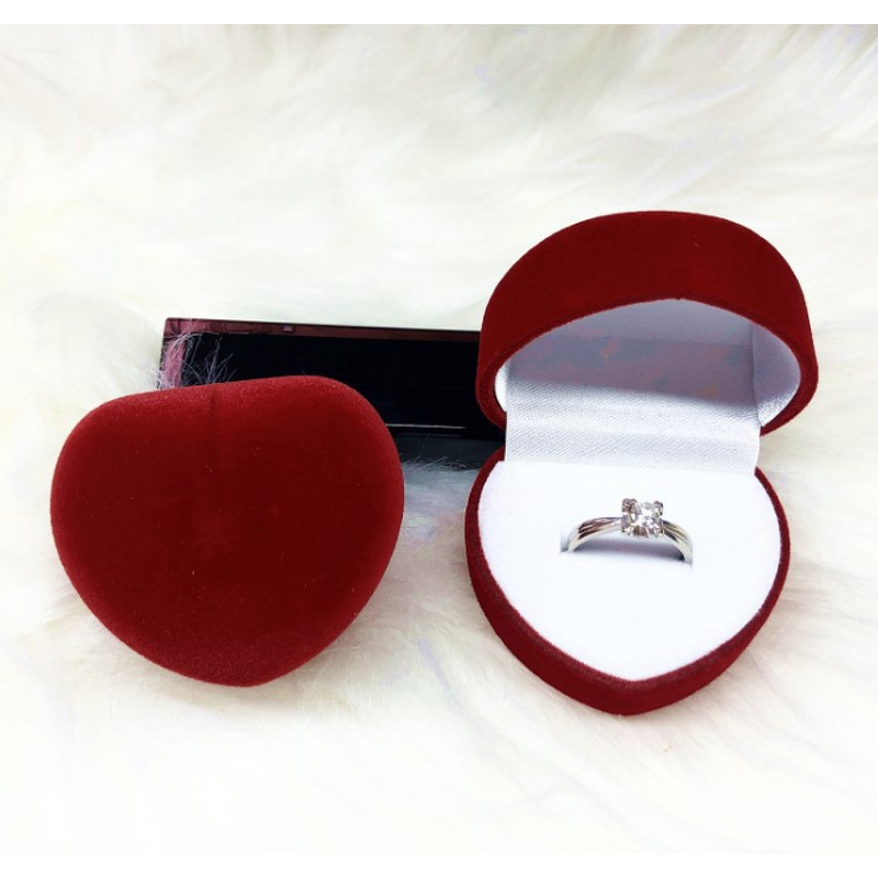Wedding Ring Box Manufacturer - High Quality New Design Red Color Couple with LED