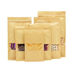 Matte Kraft Paper Bag Manufacturer - Hot Selling 3-Side Seal for Snack Food