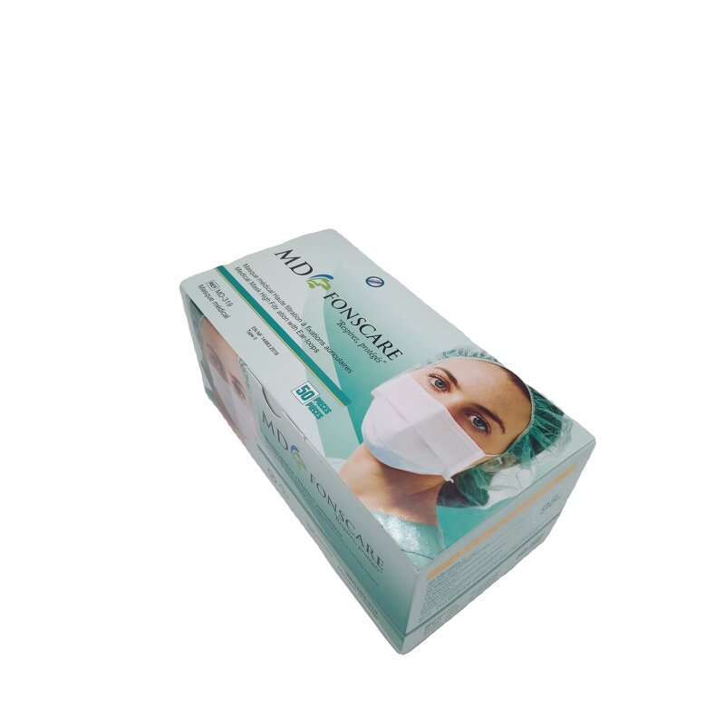 Disposable Mask Box Manufacturer - Custom Printed Rectangle 50pcs Recyclable