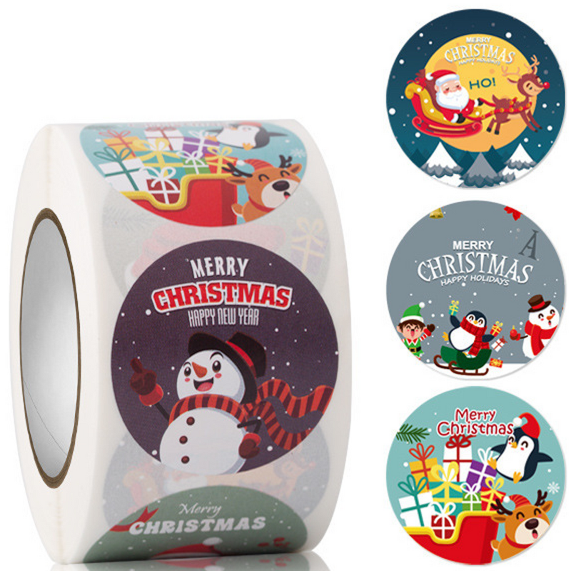 Packaging Labels Stickers Manufacturer - Custom Clear Logo Round Christmas Vinyl PVC