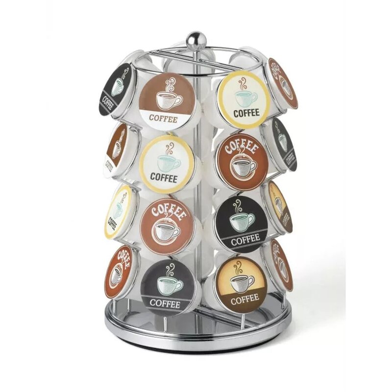 Coffee Pods Organizer Manufacturer - Black Spinning Carousel K Cup Holder