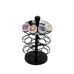 Coffee Pods Organizer Manufacturer - Black Spinning Carousel K Cup Holder