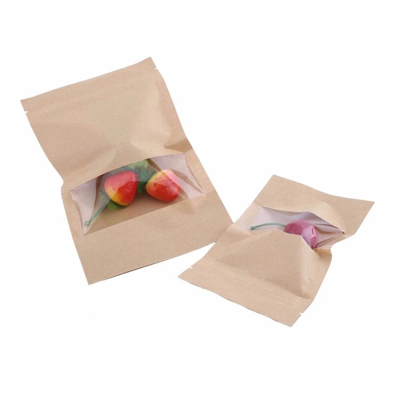 Matte Kraft Paper Bag Manufacturer - Hot Selling 3-Side Seal for Snack Food