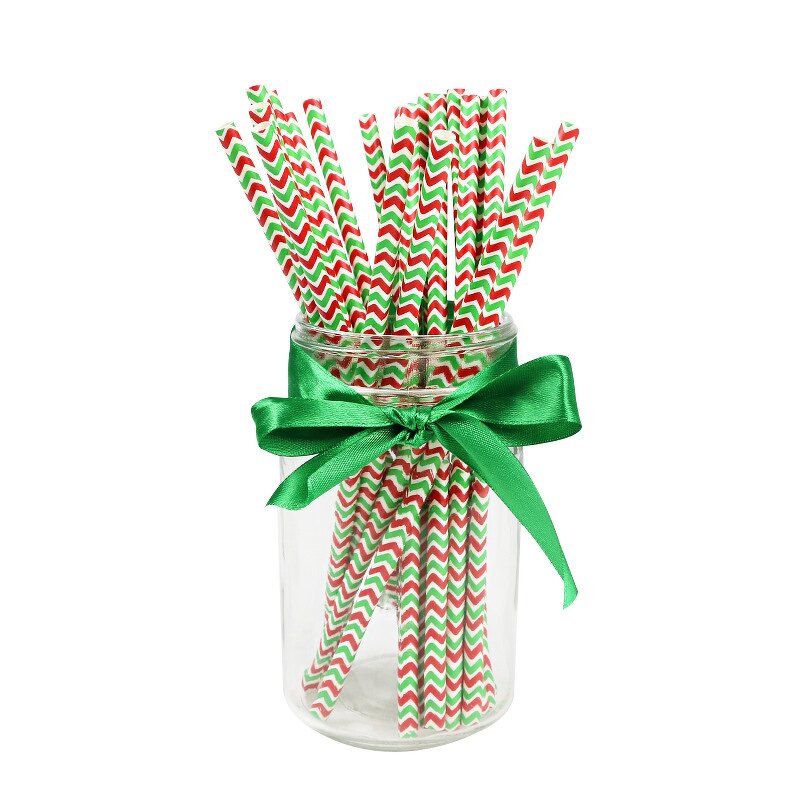 Disposable Paper Straws Manufacturer - Best Selling Christmas Printed Colorful