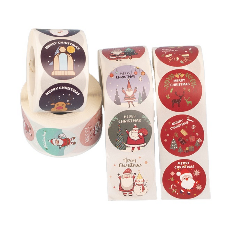 Packaging Labels Stickers Manufacturer - Custom Clear Logo Round Christmas Vinyl PVC