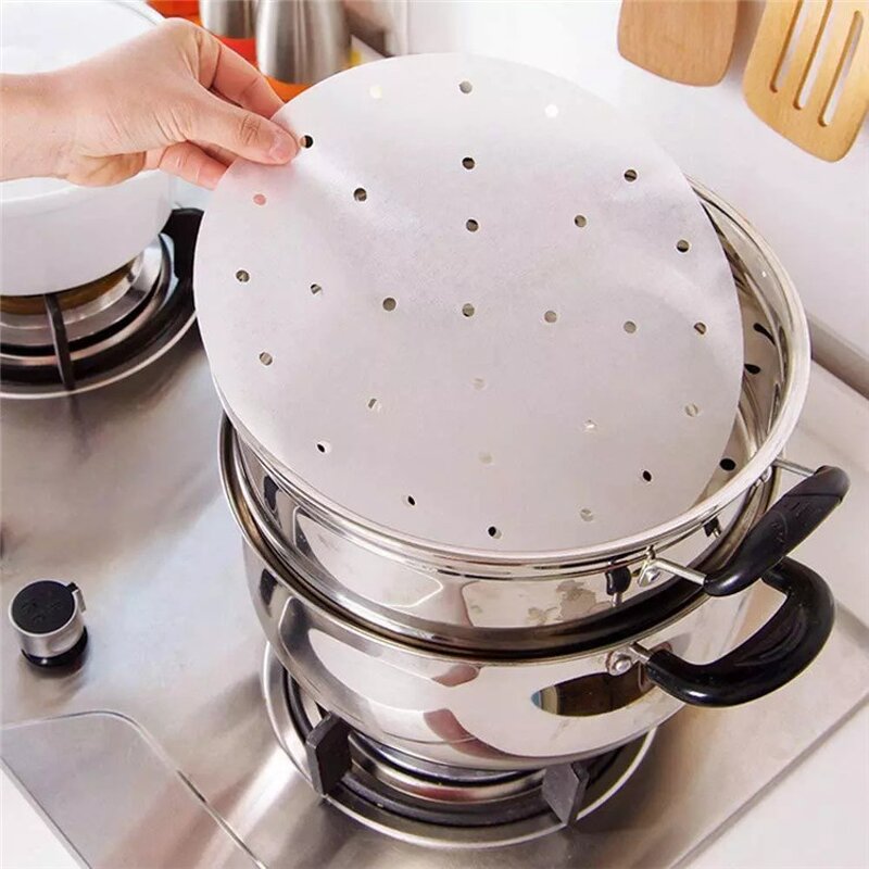 Air Fryer Paper Liners Manufacturer - Grill Baking Cooking Bamboo Steamer Liners