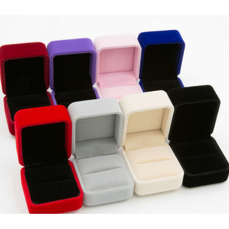 Wedding Ring Box Manufacturer - High Quality New Design Red Color Couple with LED