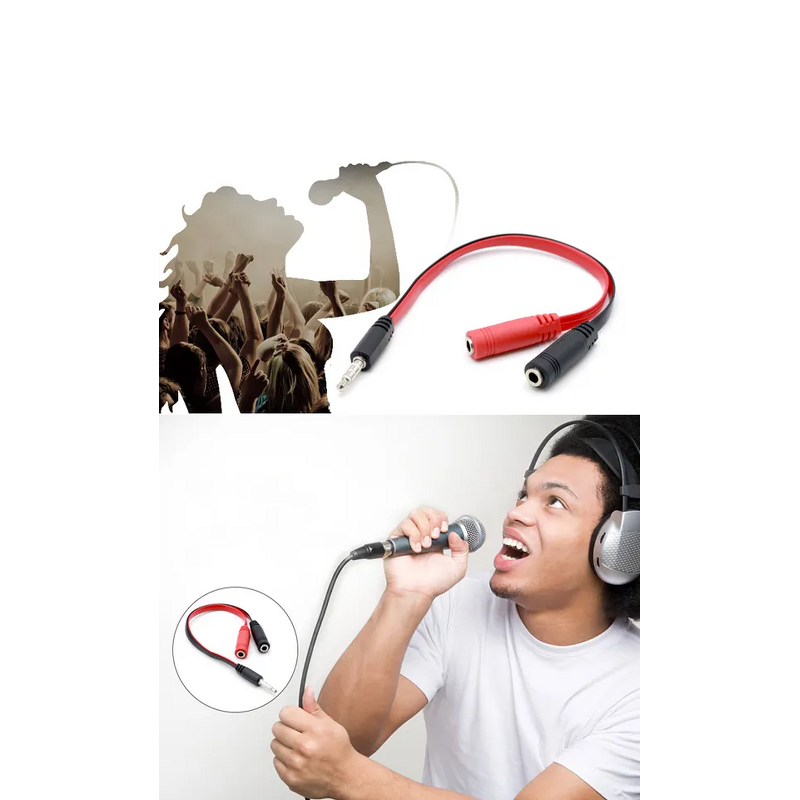 Stereo Audio Adapter Cable Manufacturer - 4-Pole 3.5mm Male to 2 Female