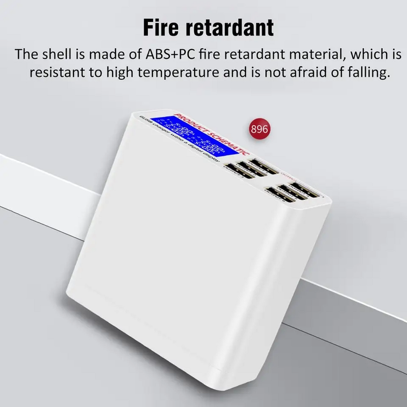 6-Port USB Charger Manufacturer - LCD Display 40W Universal Smart Hub