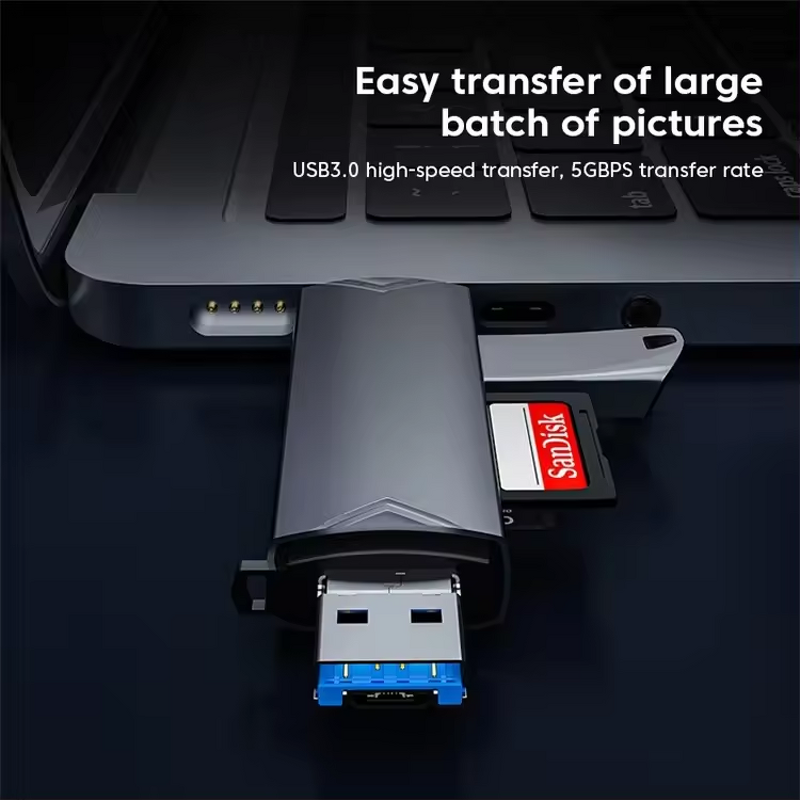 Type C Card Reader Manufacturer - OTG 6 in 1 USB 3.0 SD TF Adapter